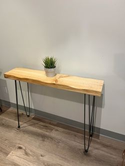 Solid Wood Narrow Entryway Table 