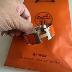 Orange Enamel Bracelet