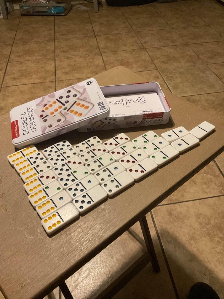Ambassador Double 6 Dominoes Set – 28 Tiles with Tin Case
