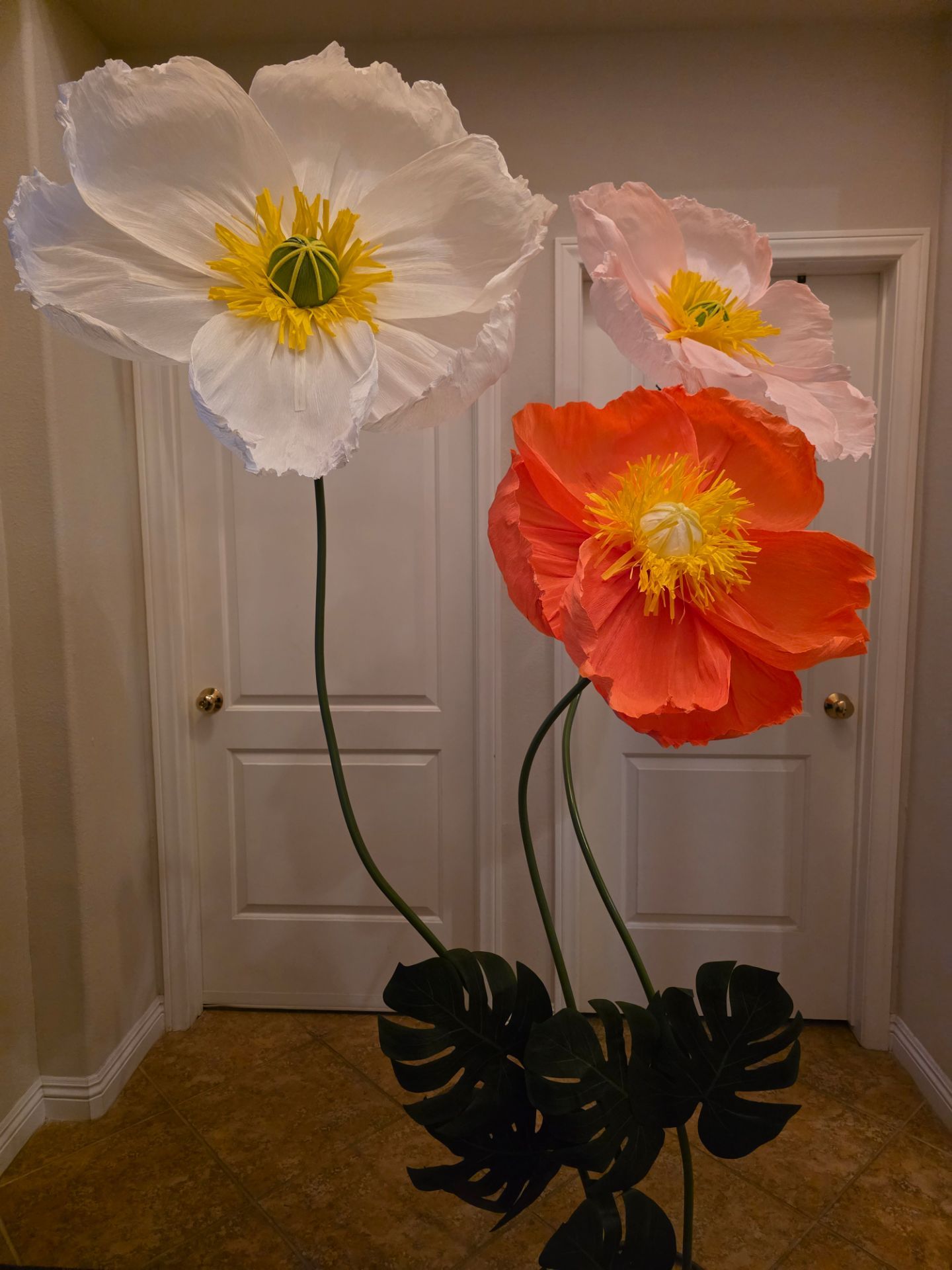 Handmade Giant Crepe Paper Flowers – 7 Feet Tall