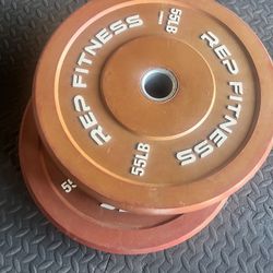 55lb (pair) Red Bumper Plates