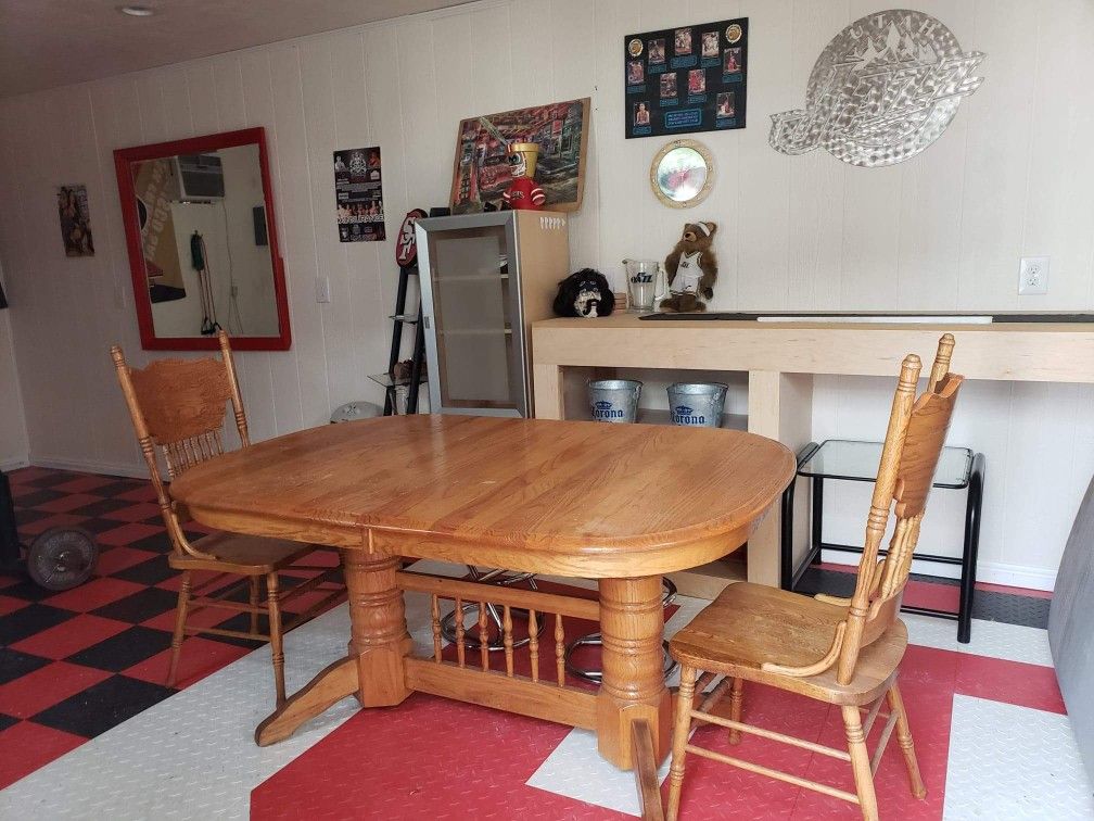 Table and two chairs for sale
