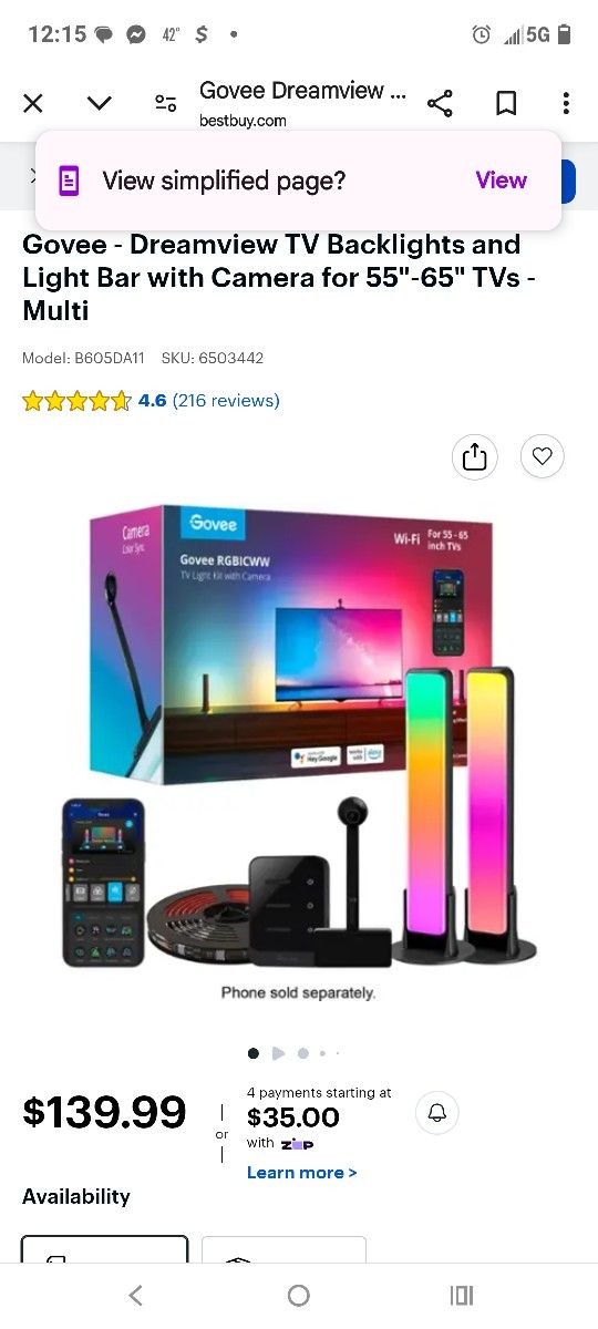 Govee Dream view Lights With Camera