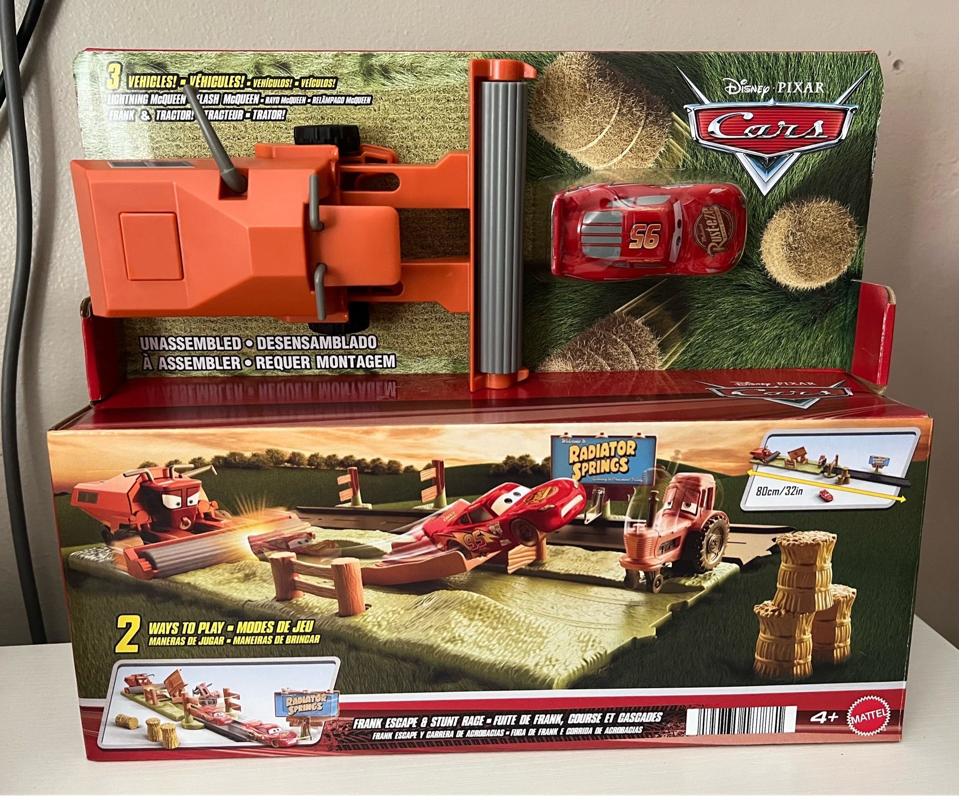 Lightning McQueen & Frank Escape & Stunt Race Playset $20
