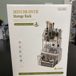 3 Tier Small Makeup Organizer Countertop with Drawer-NEW-0