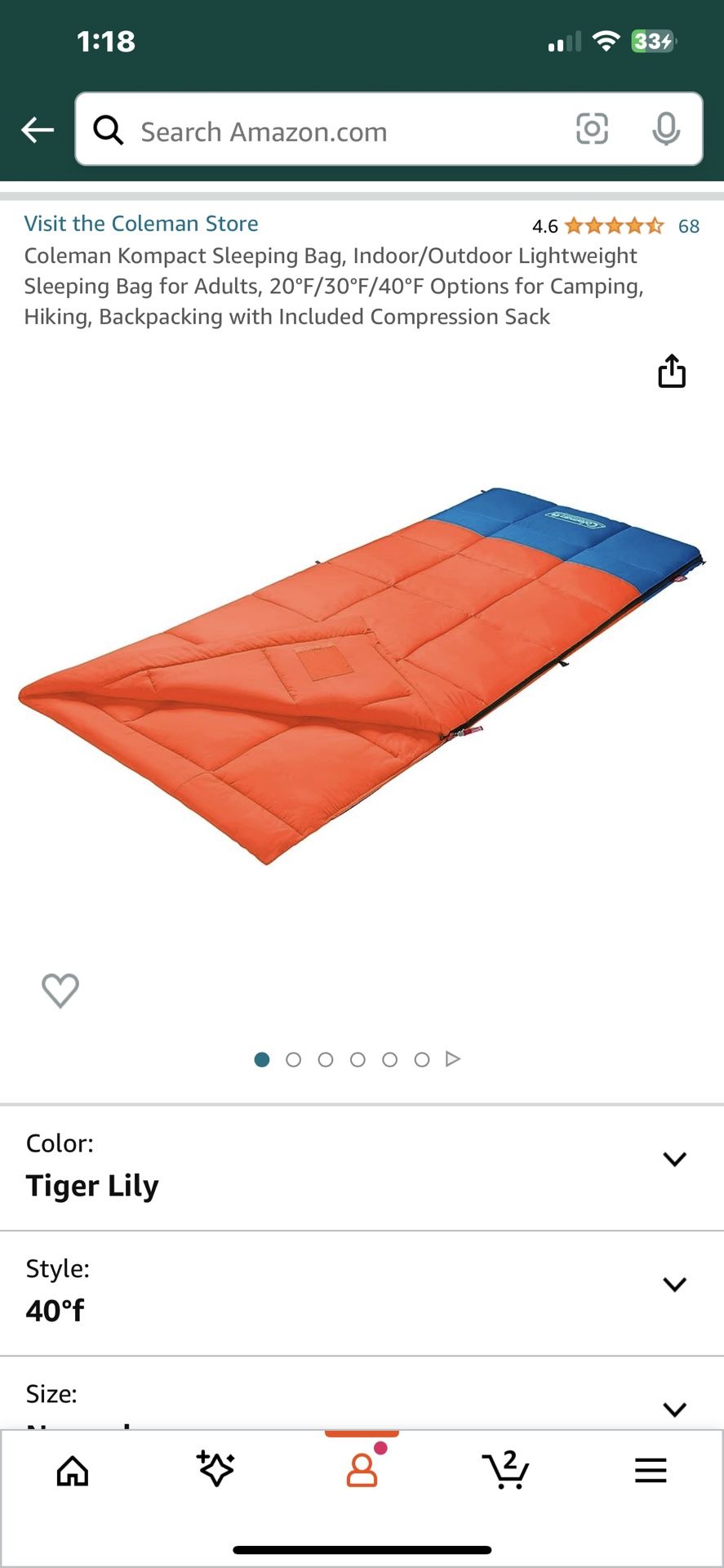 Coleman Kompact Sleeping Bag 