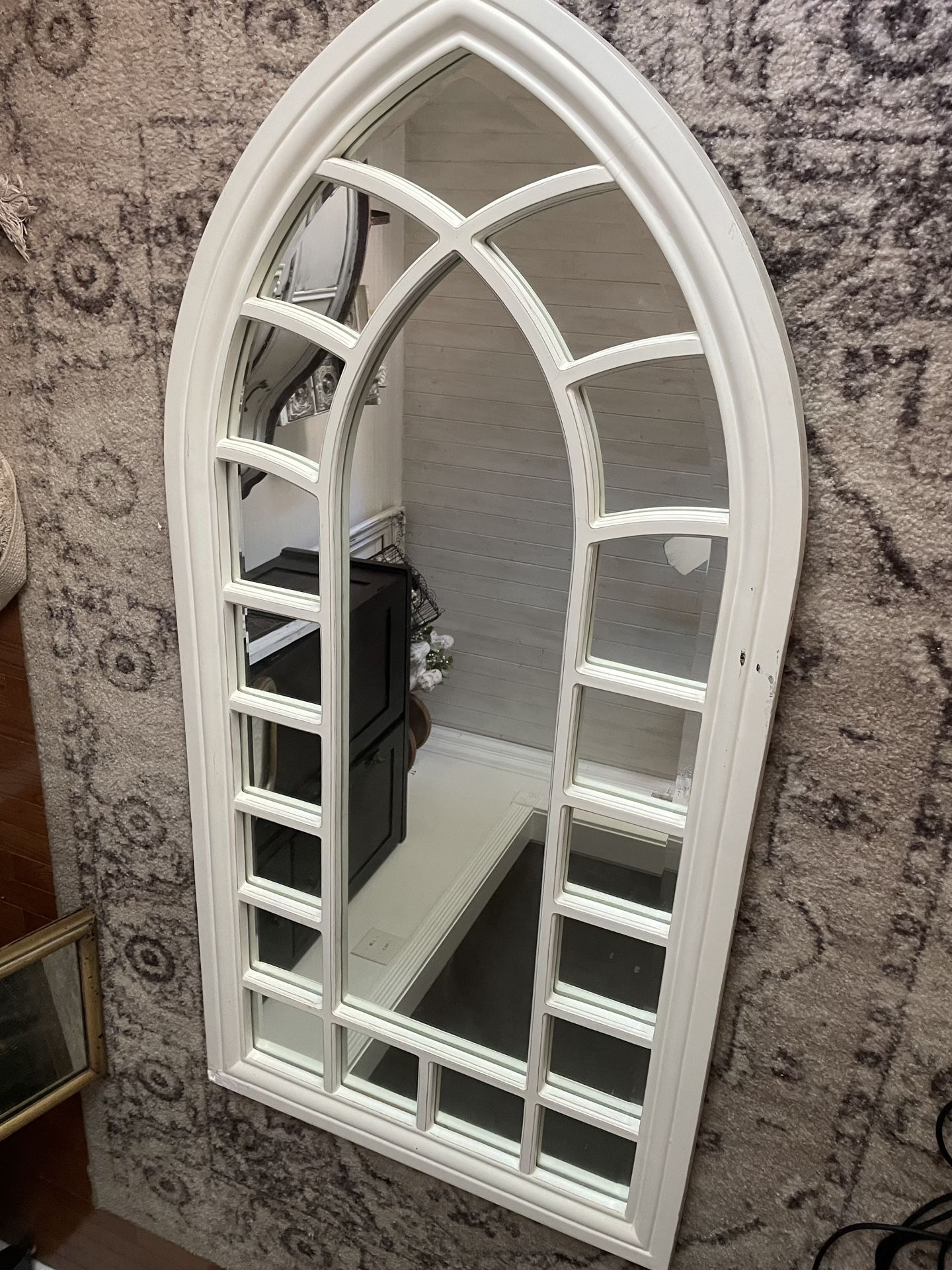 Farmhouse Arched Window Wall Mirror