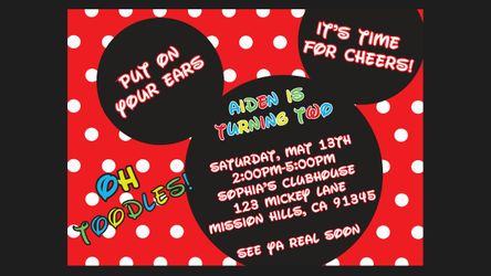 Mickey invitations