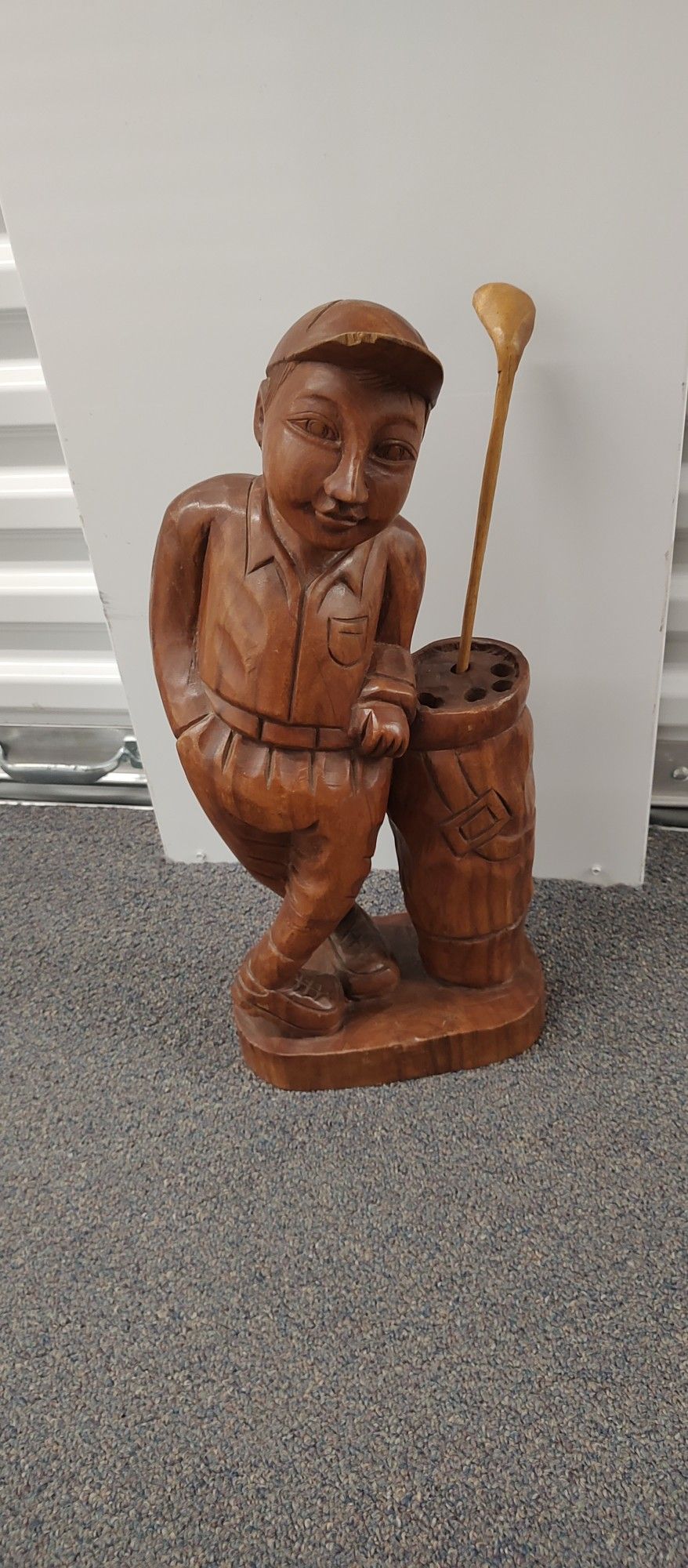 Vintage Wooden Carved Caddy 