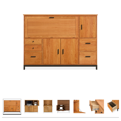 Room & Board Linear Armoire with secretary desk