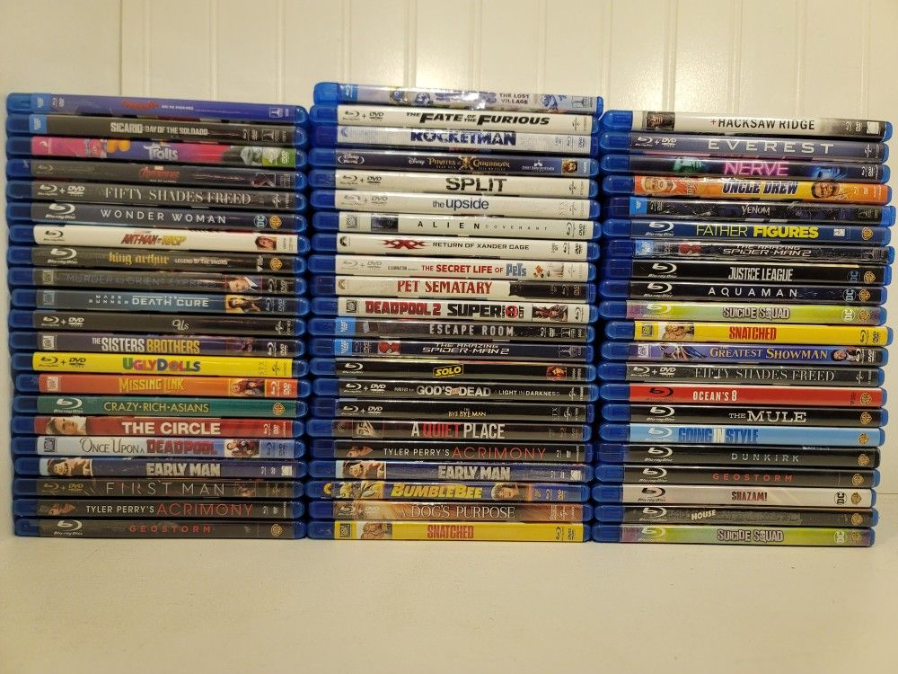$5 BLU RAYS $5 EACH OR 5 FOR $20 OR TRADE FOR MOVIE TITLES I DO NOT ALREADY OWN. BLU RAYS ONLY NO DIGITALS.