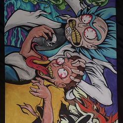 Original Rick and Morty Acrylic Painting