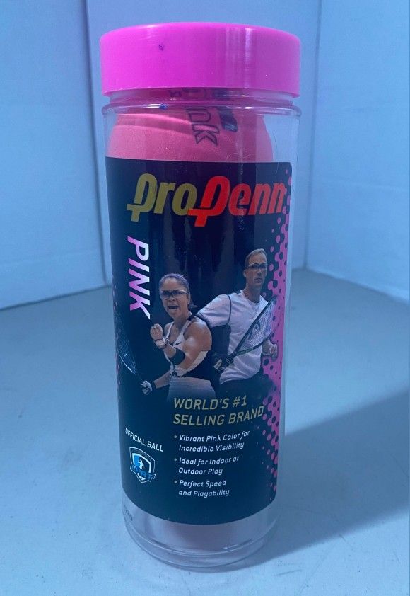 Pro Penn Pink Racquetball Set of 3 Balls Indoor/Outdoor
