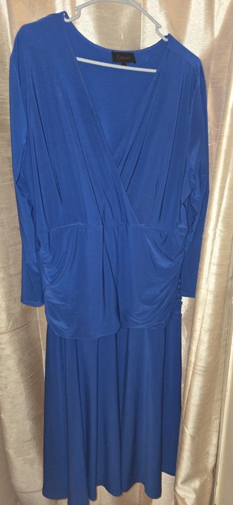 Blue Blouson Cocktail Dress