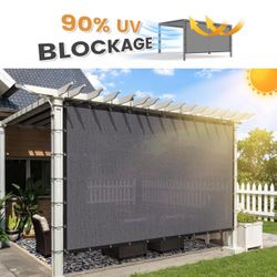 VICLLAX Shade Fabric Sun Shade Cloth Privacy Screen with Grommets for Patio Garden Pergola Cover Canopy 20x36 FT, Grey