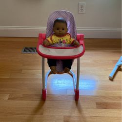 American Girl Baby And High Chair