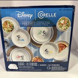 Corelle Disney Mickey & Friends 16- Piece Dinnerware Set New & Sealed Box
