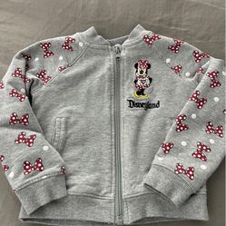  Disneyland Parks Toddler Girls Minnie Mouse Hoodie Jacket Size 2T