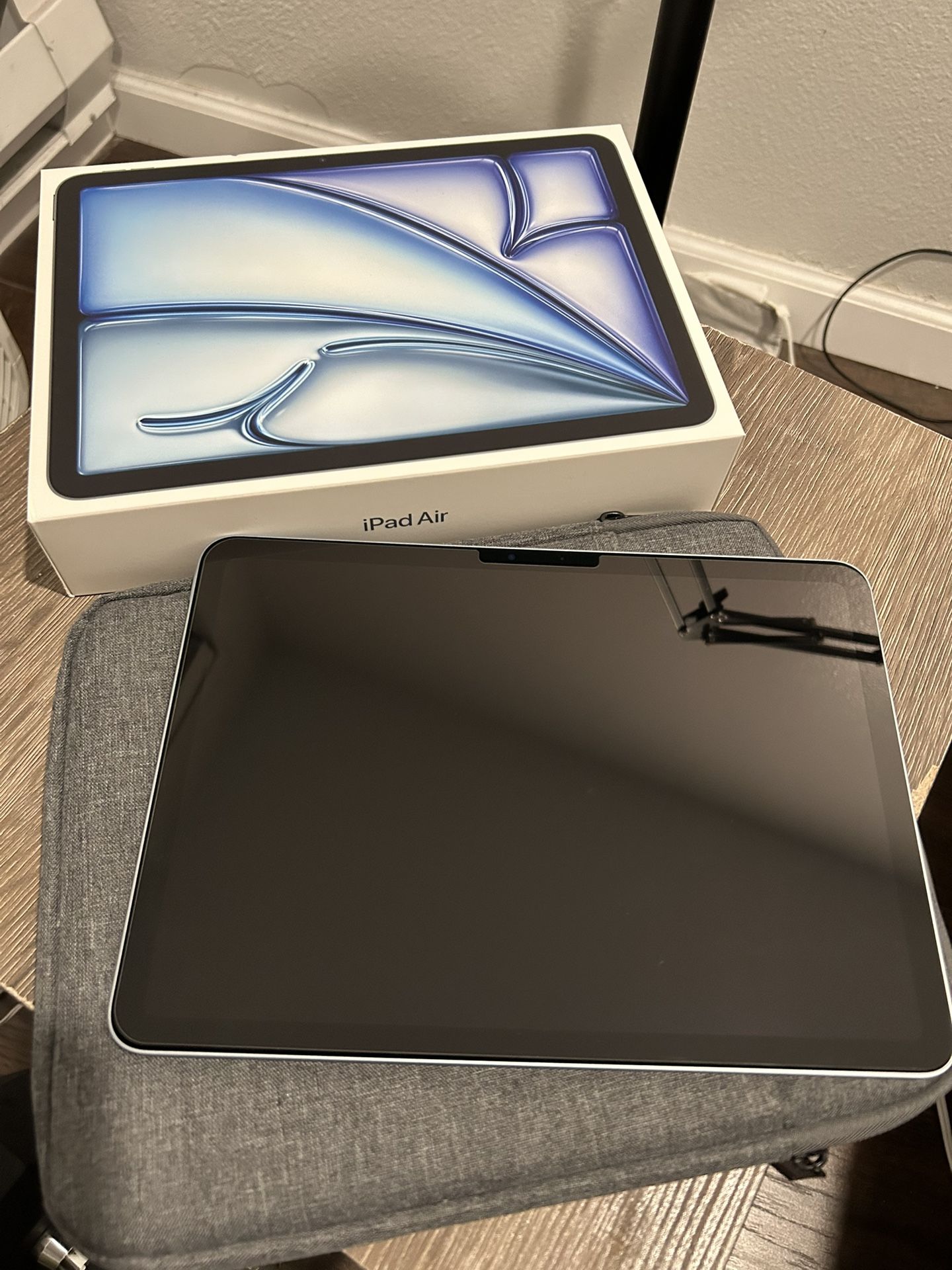 Like New Apple iPad Air 2025 Light Blue With Case And Screen Protector