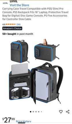 Carrying Case Travel Compatible with PS5/ Slim/ Pro