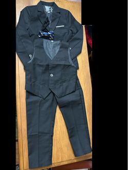 Boys 4 Piece Black Suit 4T