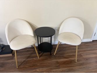 Ivory chairs and table