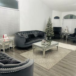 Sofa, Loveseat & Chairs The Marilyn Tufted Collection Velvet 