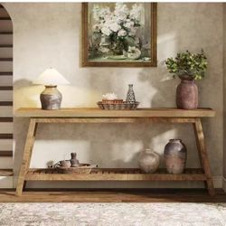 New in box JW0889 Farmhouse Console Table, 70.9" Entryway Table 2-Tier Sofa Table