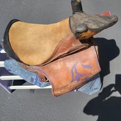 16" Vintage Mexican Western Leather Side Saddle