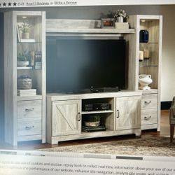 4-Piece Entertainment Center with 65’’ TV Stand