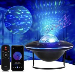 Brand New Star Projector, Galaxy Starry Projection Lamp, Bluetooth Speaker Aurora Lighting with Timer and Remote Control, LED Sky Night Light for Kids