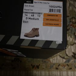 Size 14  Dark Brown edge Let Mic Comp Toe 