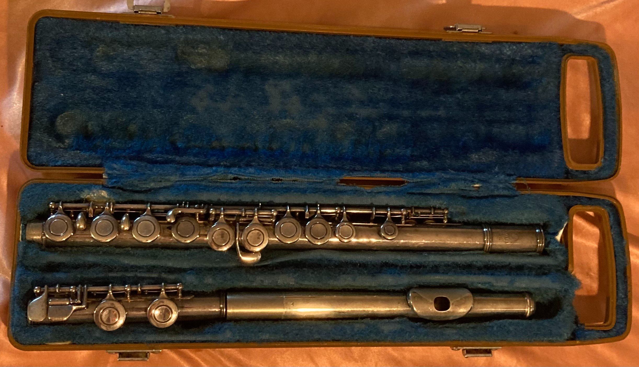 Vintage Musical Instrument, Yamaha, Flute, In Hard Case, Purple Felt, Music, Notes, Concert, Musical, Practice, Band, Entertainment