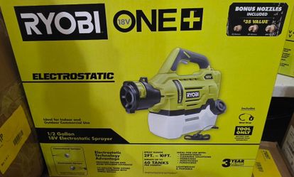 New ryobi one 18v electro static sprayer
