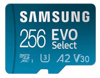 SAMSUNG EVO Select Micro SD-Memory-Card + Adapter, 256GB microSDXC 130MB/s Full HD & 4K UHD, UHS-I, U3, A2, V30, Expanded Storage for Android Smartpho