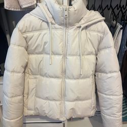Zara Woman White cotton coat (xs)