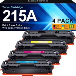 New 215a Toner Cartridges 4 Pack Replacement for HP W2310A W2313A M155a M182nw Chip