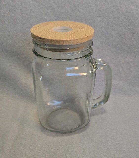Mason Jars w/Metal Drinking Straws Set Of 12