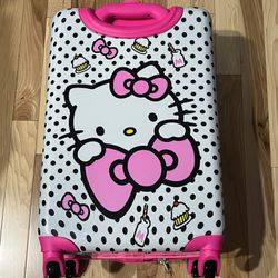 Hello Kitty poka dot luggage