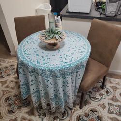 Small Dinette Table W/ 2 Microfiber Chairs