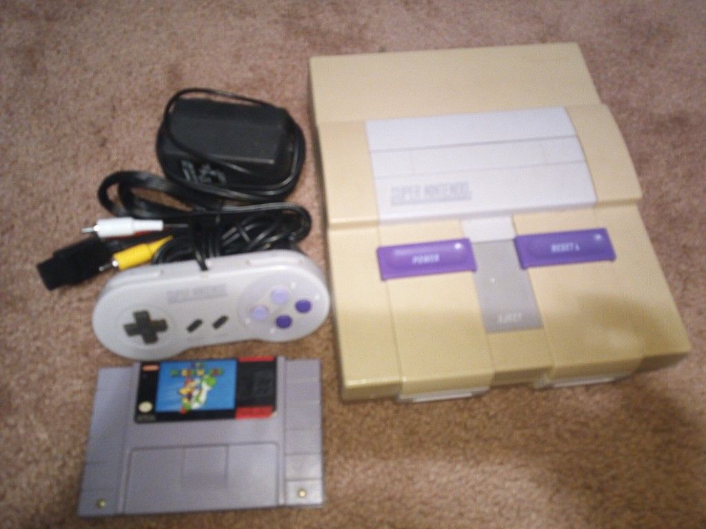 Super Nintendo with Super Mario World