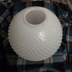 Vintage Hobnail Milk Glass Globe 