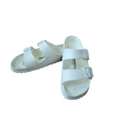 Birkenstock Arizona Evo White Sandals, Size EU 37 US 6W 4M