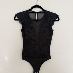 DYNAMITE Black Lace Bodysuit 