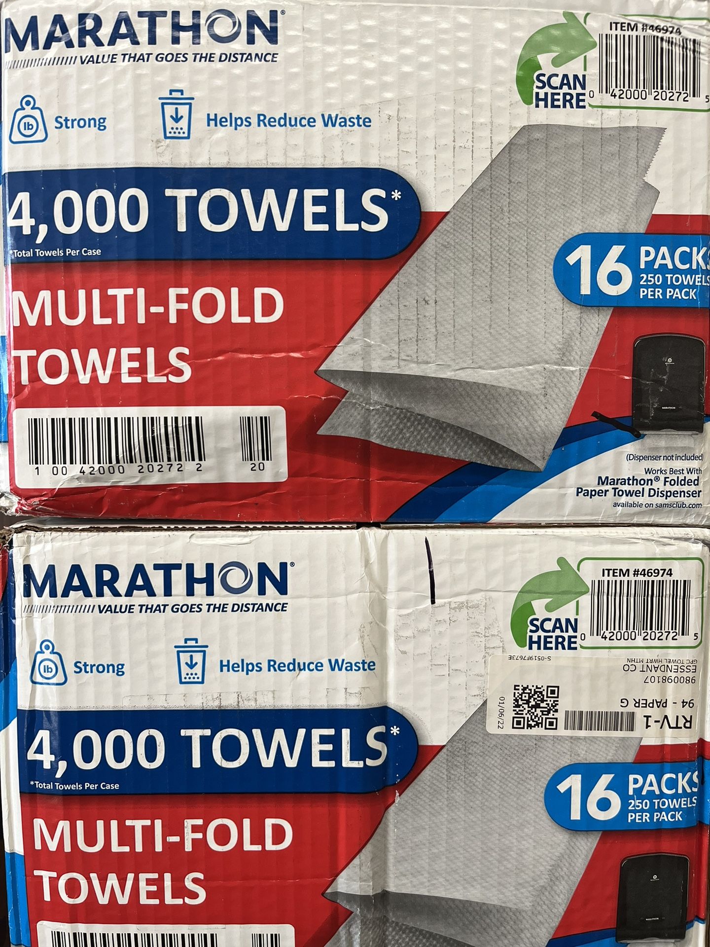 Marathon Multi-Fold Towels (16x250) 4,000 Case