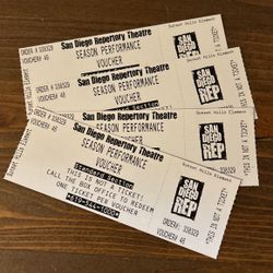 4 Tickets San Diego Repertory Theater 