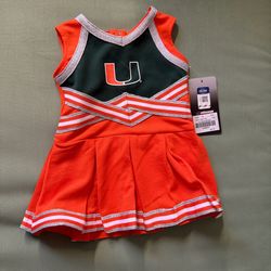 UM Hurricane Baby (3-6 Months) Cheerleading Dress-New With Tags