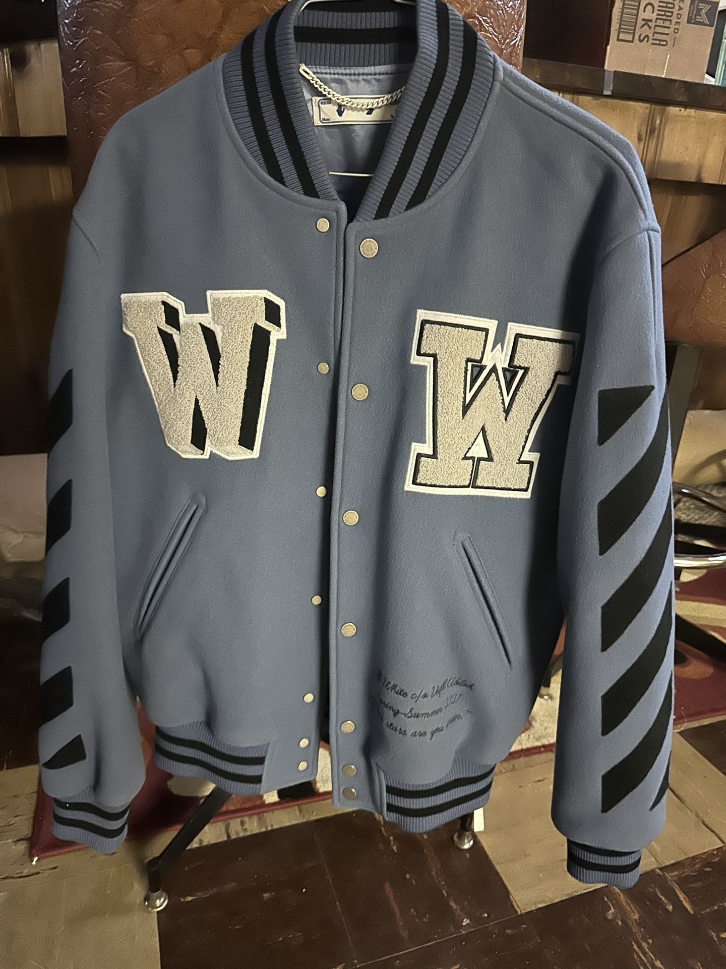 Off White Varsity Jacket Virgil Spring Summer 2021