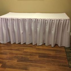 Baby pink 6 ft tablecloth for sale