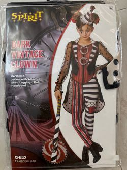 Spirit Dark Vintage Clown Kids Costume